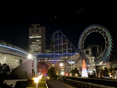 夜の東京ドームシティ