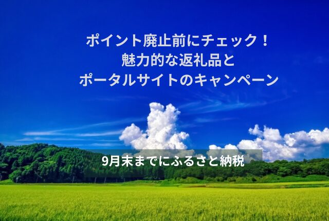 ポイント終了までにふるさと納税